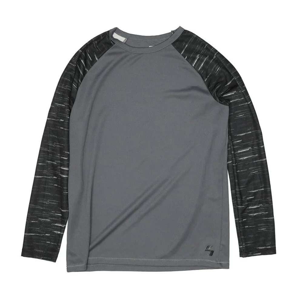 Place sport polyester long sleeve grey shirt
